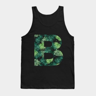 B letter - palm leaves Tank Top